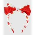 Claris The Chicest Mouse In Paris By Pink Poppy - Claris Fashion Holiday Heist Bow Headband - Novelty Gifts (Red) Claris Fashion Holiday Heist Bow Headband