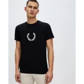 Fred Perry - Laurel Wreath Graphic T Shirt - T-Shirts & Singlets (Black) Laurel Wreath Graphic T-Shirt