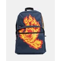 Santa Cruz - Flaming Hand Backpack Teens - Backpacks (Navy) Flaming Hand Backpack - Teens