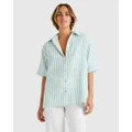 Billabong - Stripes Out Top - Tops (TEAL) Stripes Out Top