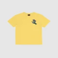 Santa Cruz - Oversized Bone Hand Cruz Tee Teens - T-Shirts & Singlets (Yellow) Oversized Bone Hand Cruz Tee - Teens