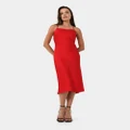 Forcast - Lexi Backless Slip Dress - Bodycon Dresses (Red) Lexi Backless Slip Dress