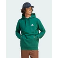adidas Sportswear - Essentials Fleece Hoodie Mens - Sweats & Hoodies (Collegiate Green) Essentials Fleece Hoodie Mens