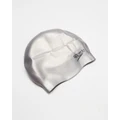 Speedo - Plain Moulded Silicone Cap - Swim Caps (Chrome) Plain Moulded Silicone Cap