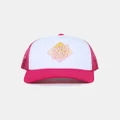 Santa Cruz - Solitaire Dot Fade Trucker Cap Teens - Headwear (Pink) Solitaire Dot Fade Trucker Cap - Teens