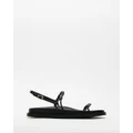 Atmos&Here - Leah Leather Sandals - Sandals (Black Leather) Leah Leather Sandals
