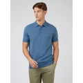 Ben Sherman - Signature Short Sleeve Knitted Polo - Casual shirts (BLUE) Signature Short Sleeve Knitted Polo