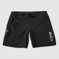 RVCA - Eastern 18" Swim Shorts For Men - Swimwear (ALL BLACK) Eastern 18" Swim Shorts For Men