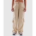 BDG By Urban Outfitters - Luca Linen Cargo Pants - Cargo Pants (Ecru) Luca Linen Cargo Pants