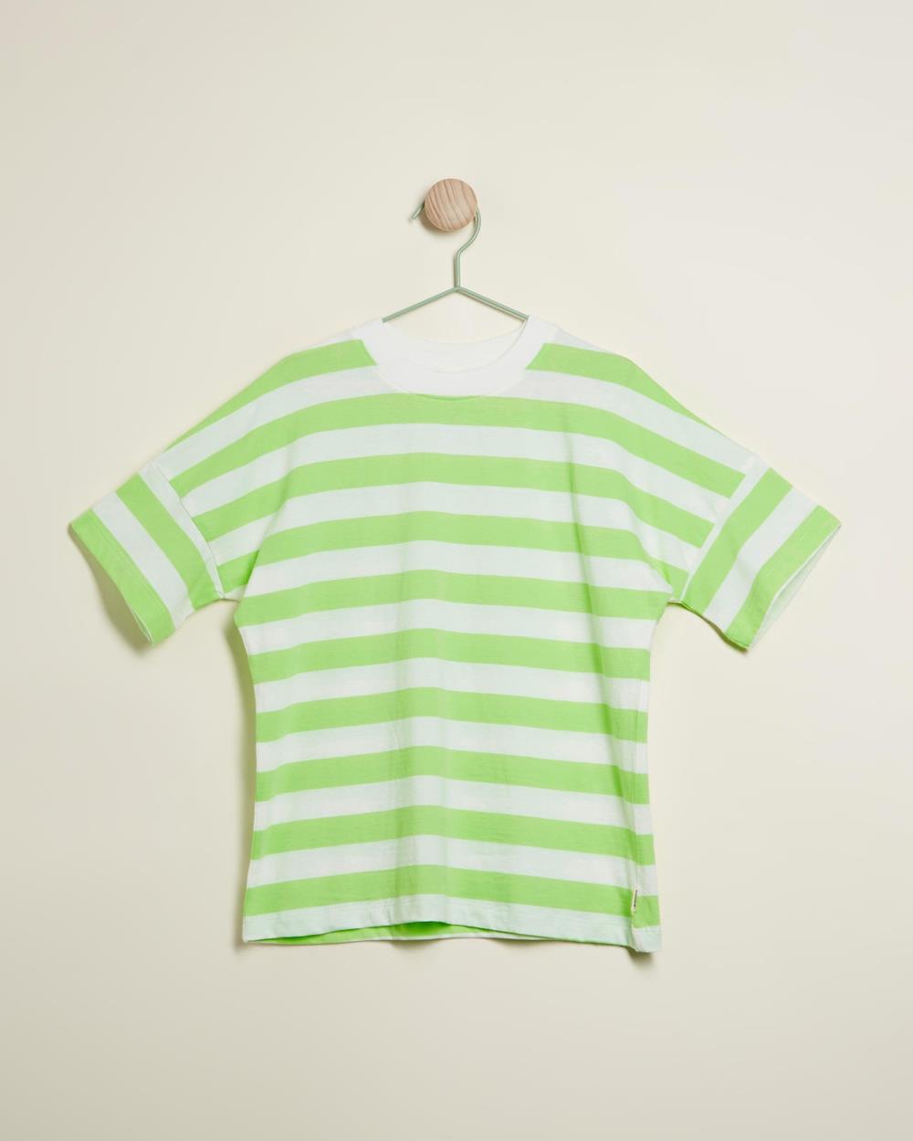 Bonds Kids - Short Sleeve Crew Tee - T-Shirts & Singlets (Stripe 5U9) Short Sleeve Crew Tee