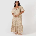 Girl & The Sun - Palm Maxi Dress - Dresses (Voyage Print) Palm Maxi Dress