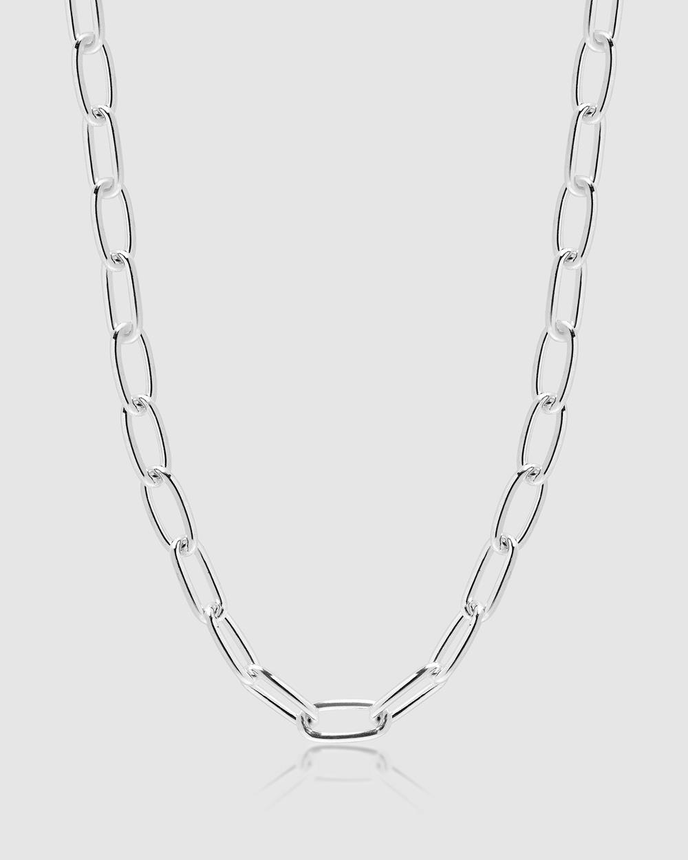 Nialaya Jewellery - Sterling Silver Paperclip Chain - Jewellery (Silver) Sterling Silver Paperclip Chain