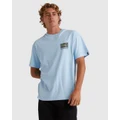Quiksilver - Mens Back Flash Oversized T Shirt - Tops (CLEAR SKY) Mens Back Flash Oversized T Shirt