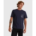 Quiksilver - Mens Indoor Voice T Shirt - Tops (NAVY BLAZER) Mens Indoor Voice T Shirt