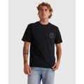 Quiksilver - Mens Bubble Outline T Shirt - Tops (BLACK) Mens Bubble Outline T Shirt