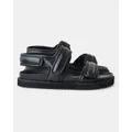 Walnut Melbourne - Peta Leather Sandal - Casual Shoes (Black) Peta Leather Sandal