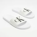 Calvin Klein - Monogram Co Slides - Casual Shoes (White) Monogram Co Slides
