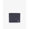 Lacoste - Fitzgerald Leather Six Card Wallet - Wallets (BLUE) Fitzgerald Leather Six Card Wallet