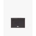 Lacoste - Unisex Fitzgerald credit card holder in leather - Wallets (BLUE) Unisex Fitzgerald credit card holder in leather