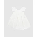 Bebe by Minihaha - Floral Embroidered Cross Strap Dress - Dresses (CREAM) Floral Embroidered Cross Strap Dress
