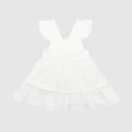Fox & Finch - Budgie Broiderie Dress 3 7Yrs - Dresses (WHITE) Budgie Broiderie Dress 3-7Yrs
