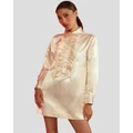 Cynthia Rowley - Satin Ruffle Dress - Dresses (White) Satin Ruffle Dress
