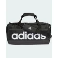 adidas Performance - Essentials Linear Duffel Bag Medium Mens - Bags (Black / White) Essentials Linear Duffel Bag Medium Mens