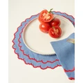 Table Collectiv - Olivia Placemat Set - Home (Oyster/Scarlet Red) Olivia Placemat Set