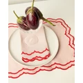Table Collectiv - Chloe Napkin Set - Home (Oyster/Scarlet Red) Chloe Napkin Set