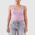 BDG By Urban Outfitters - Scoop Constitch Vest - Tops (Purple) Scoop Constitch Vest
