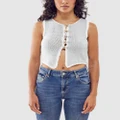 BDG By Urban Outfitters - Nadia Cut Out Vest - Cropped tops (Blue) Nadia Cut Out Vest