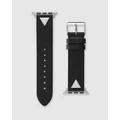 Guess - Guess Apple Band Triangle Plaque Leather - Fitness Trackers (Black) Guess Apple Band - Triangle Plaque Leather