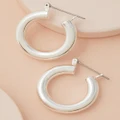 Luv Aj - The Baby Amalfi Tube Hoop Earrings - Jewellery (Silver) The Baby Amalfi Tube Hoop Earrings