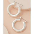 Luv Aj - The Baby Amalfi Tube Hoop Earrings - Jewellery (Silver) The Baby Amalfi Tube Hoop Earrings