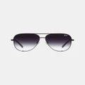Quay Australia - High Key Black Aviator Sunglasses - Sunglasses (Black & Black Fade) High Key Black Aviator Sunglasses