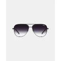 Quay Australia - High Key Black Aviator Sunglasses - Sunglasses (Black & Black Fade) High Key Black Aviator Sunglasses