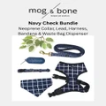 Mog & Bone - Neoprene Dog Bundle Navy Check - Home (Navy) Neoprene Dog Bundle- Navy Check