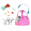 Our Generation - 6 Inch Dalmatian Pup with Bag and Accessories - Doll playsets (Multi) 6 Inch Dalmatian Pup with Bag and Accessories