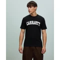 Carhartt - SS University T Shirt - T-Shirts & Singlets (Black & White) SS University T-Shirt