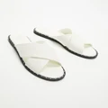 SPURR - Ola Comfort Slides - Slides (White Smooth) Ola Comfort Slides