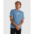 Quiksilver - Mens Omni Check Turn T Shirt - Tops (AEGEAN BLUE) Mens Omni Check Turn T Shirt