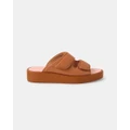 Walnut Melbourne - Frances Leather Slide - Casual Shoes (Tan) Frances Leather Slide