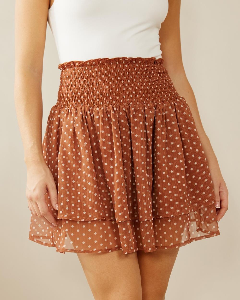 Atmos&Here - Marissa Mini Skirt - Skirts (Copper Spot) Marissa Mini Skirt