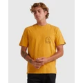 Quiksilver - Mens Indoor Voice T Shirt - Tops (MUSTARD) Mens Indoor Voice T Shirt