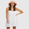 Roxy - Santorini Slip Dress For Women - Dresses (BRIGHT WHITE) Santorini Slip Dress For Women