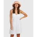 Roxy - Santorini Slip Dress For Women - Dresses (BRIGHT WHITE) Santorini Slip Dress For Women