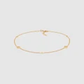 Elli Jewelry - Anklet Coin Trend Timeless Adjustable in 925 Sterling Silver Gold Plated - Jewellery (Gold) Anklet Coin Trend Timeless Adjustable in 925 Sterling Silver Gold Plated