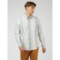 Ben Sherman - Long Sleeve Recycled Cotton Chambray Stripe Shirt - Casual shirts (NEUTRALS) Long Sleeve Recycled Cotton Chambray Stripe Shirt