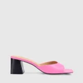 Siren - Stop Heeled Mules - Mid-low heels (Rose Leather) Stop Heeled Mules