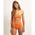 AERE - Recycled Nylon Straight Neck Bikini Top - Bikini Tops (Chilli) Recycled Nylon Straight Neck Bikini Top